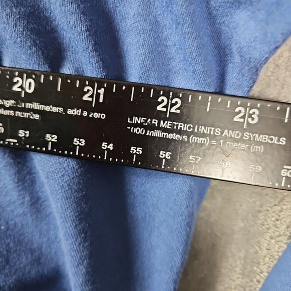 Lands End Women's sz Lg Blue Mock Neck Top Cotton long sleeve - Picture 4 of 7